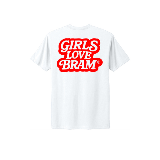 GIRLS LOVE BRAM™️ T-SHIRT WHITE / RED